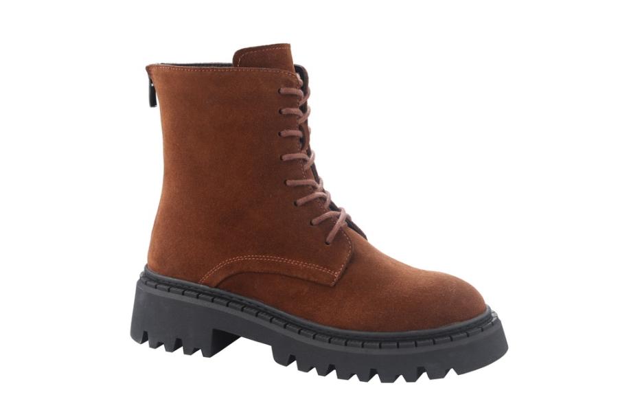 d.moro shoes Women Suede Leather Ankle Boots for Winter: 1029-23 Tobacco (Wholesale)