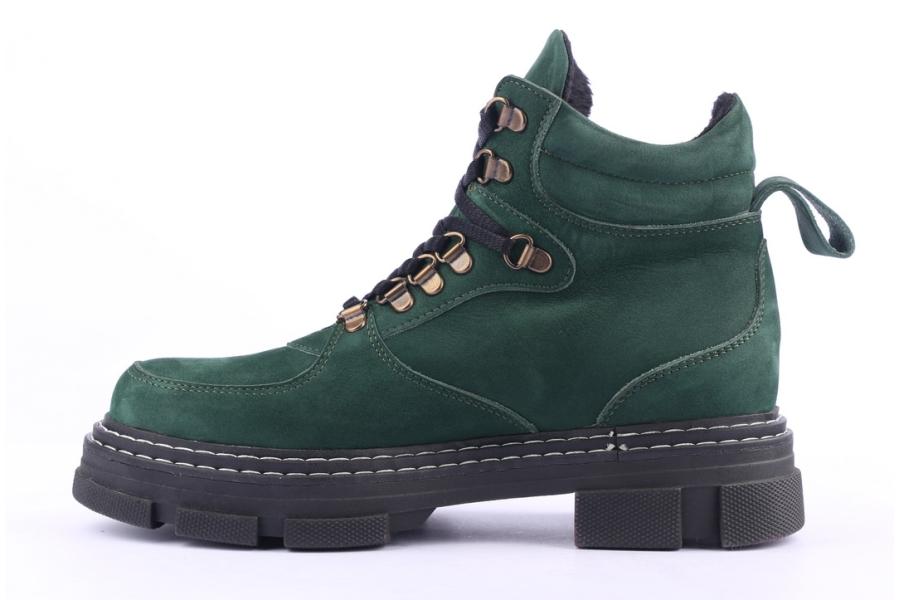 D.moro Shoes Women Suede Leather Ankle Boots For Winter: 20612 Green (Wholesale)