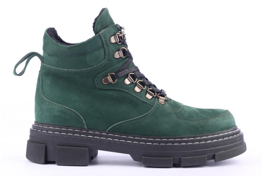 d.moro shoes Women Suede Leather Ankle Boots for Winter: 20612 Green (Wholesale)