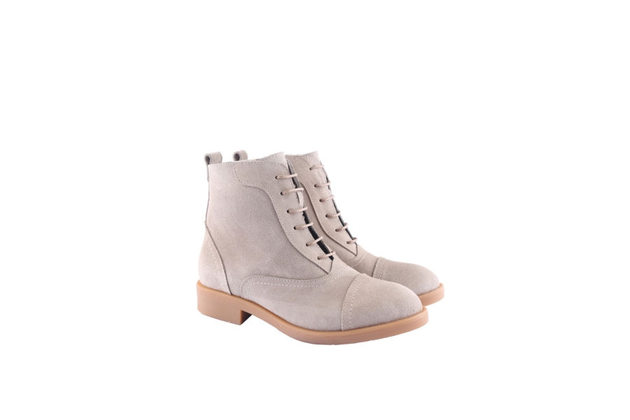 D.moro Shoes Women Suede Leather Ankle Boots For Winter: 217 Beige (Wholesale)