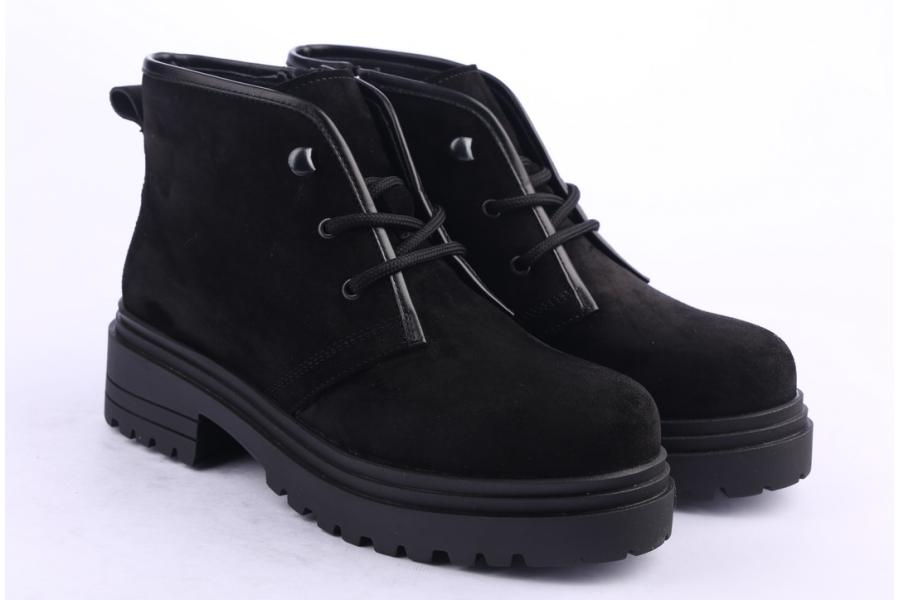 D.moro Shoes Women Suede Leather Ankle Boots For Winter: 252D Black (Wholesale)