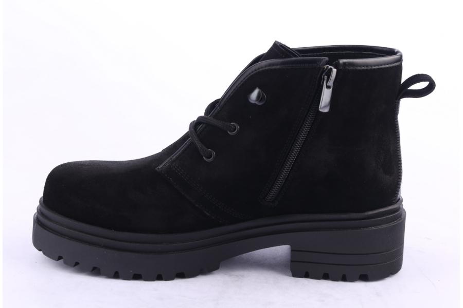 D.moro Shoes Women Suede Leather Ankle Boots For Winter: 252D Black (Wholesale)