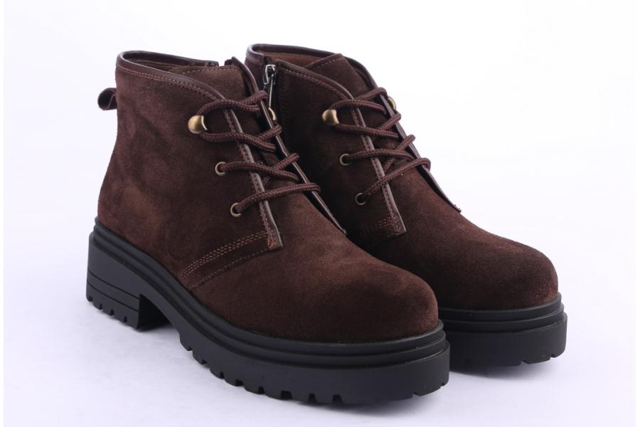 D.moro Shoes Women Suede Leather Ankle Boots For Winter: 252D Brown (Wholesale)