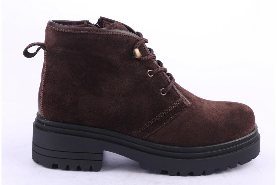 d.moro shoes Women Suede Leather Ankle Boots for Winter: 252D Brown (Wholesale)