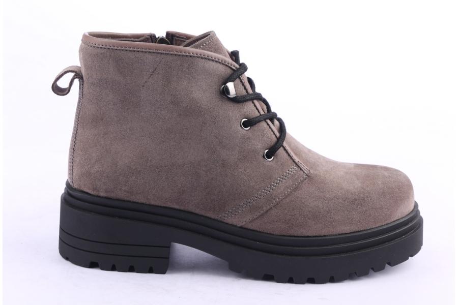d.moro shoes Women Suede Leather Ankle Boots for Winter: 252D Grey (Wholesale)