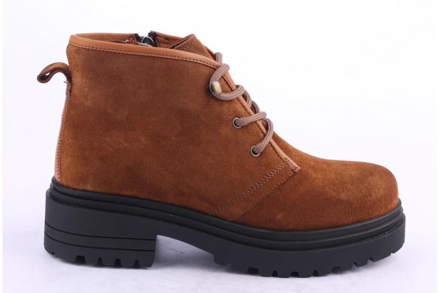 d.moro shoes Women Suede Leather Ankle Boots for Winter: 252D Tan (Wholesale)