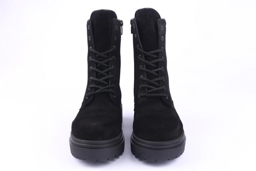 D.moro Shoes Women Suede Leather Ankle Boots For Winter: 252F Black (Wholesale)