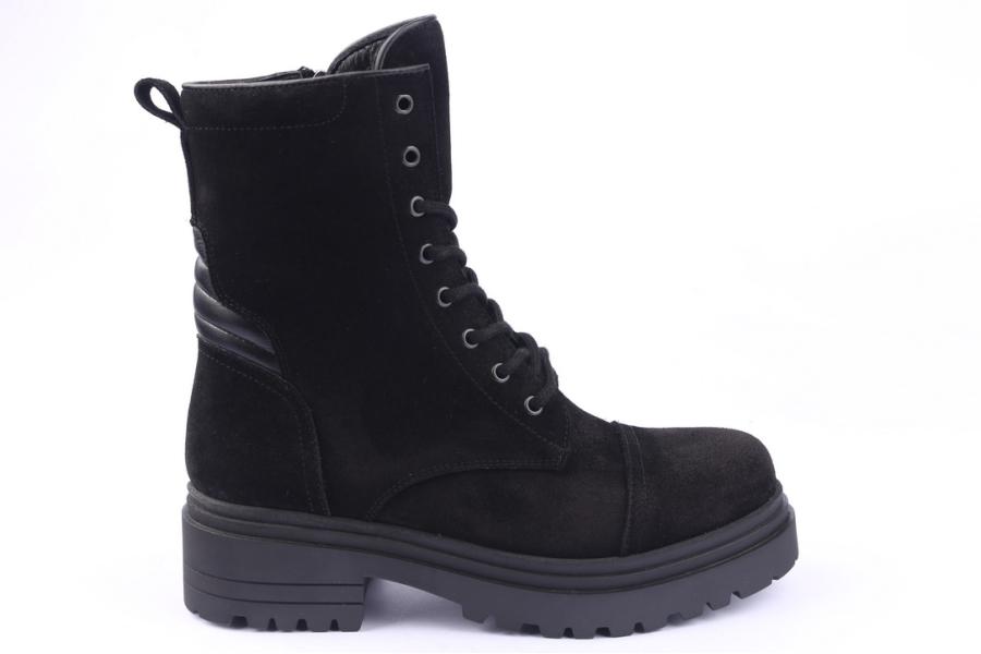 d.moro shoes Women Suede Leather Ankle Boots for Winter: 252F Black (Wholesale)