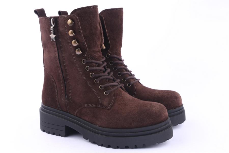 D.moro Shoes Women Suede Leather Ankle Boots For Winter: 252G Brown (Wholesale)