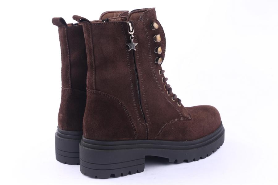 D.moro Shoes Women Suede Leather Ankle Boots For Winter: 252G Brown (Wholesale)