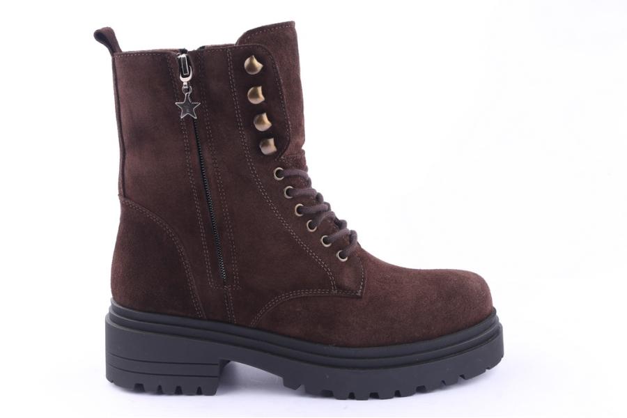 d.moro shoes Women Suede Leather Ankle Boots for Winter: 252G Brown (Wholesale)