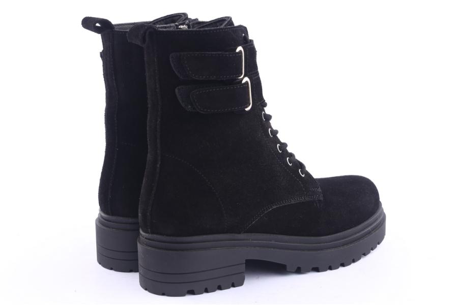 D.moro Shoes Women Suede Leather Ankle Boots For Winter: 252J Black (Wholesale)