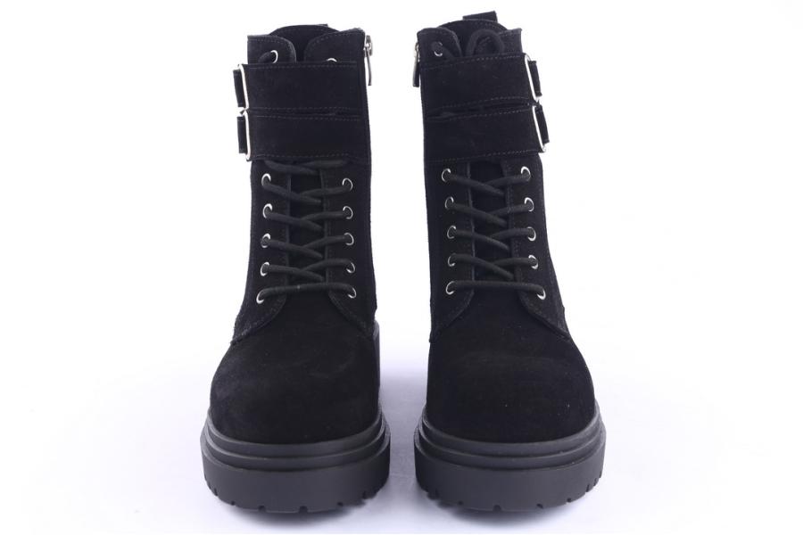 D.moro Shoes Women Suede Leather Ankle Boots For Winter: 252J Black (Wholesale)