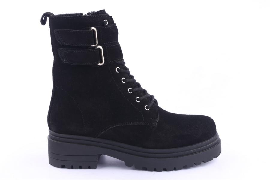 d.moro shoes Women Suede Leather Ankle Boots for Winter: 252J Black (Wholesale)