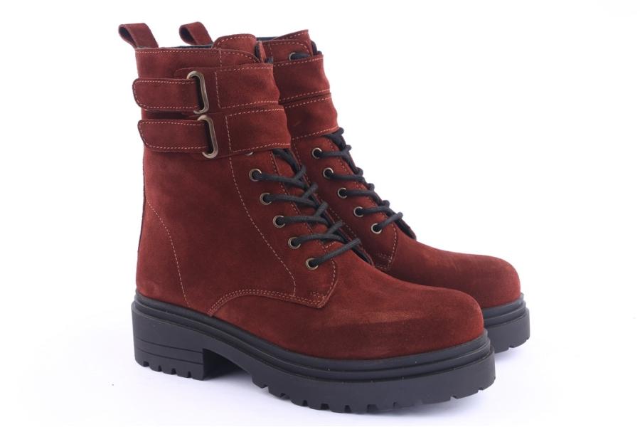 D.moro Shoes Women Suede Leather Ankle Boots For Winter: 252J Brown (Wholesale)