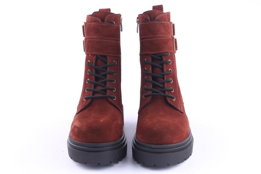 D.moro Shoes Women Suede Leather Ankle Boots For Winter: 252J Brown (Wholesale)