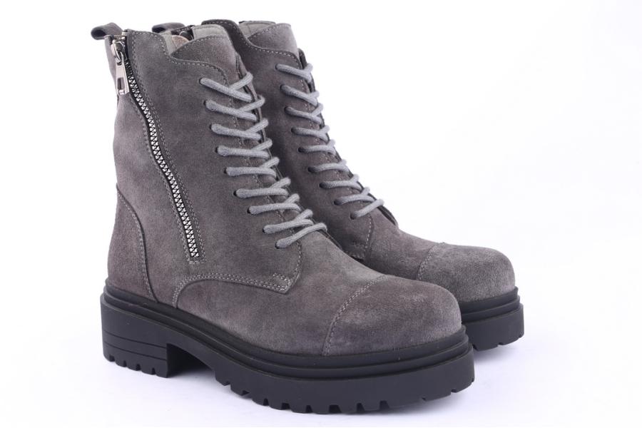 D.moro Shoes Women Suede Leather Ankle Boots For Winter: 252L Grey (Wholesale)