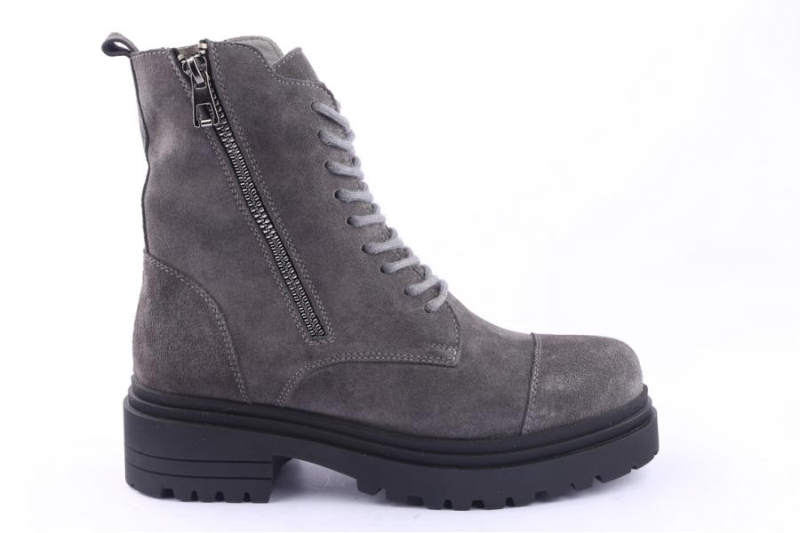 d.moro shoes Women Suede Leather Ankle Boots for Winter: 252L Grey (Wholesale)