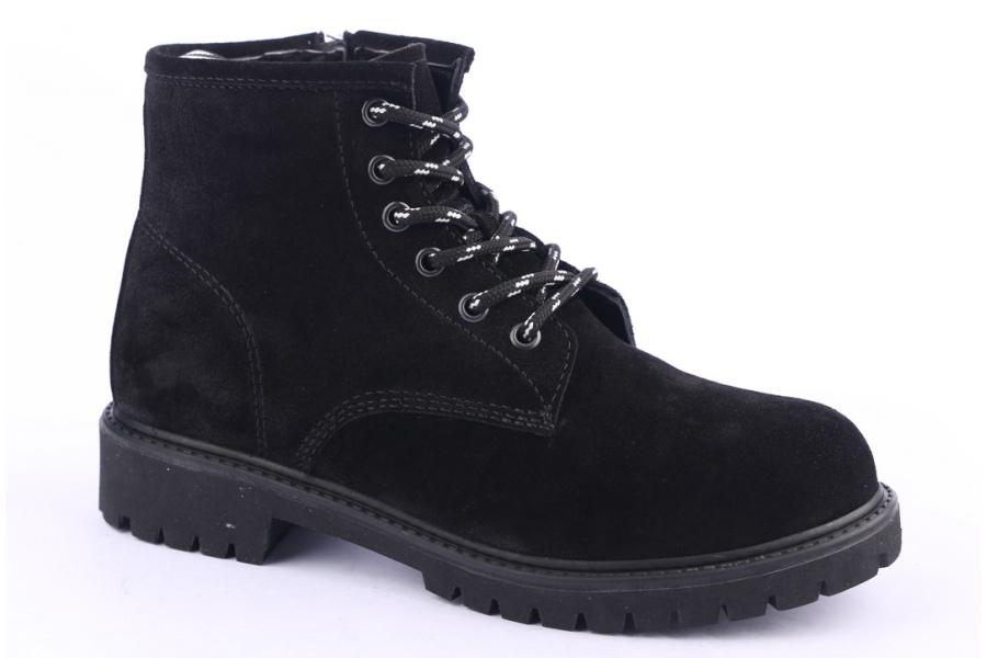 D.moro Shoes Women Suede Leather Ankle Boots For Winter: 318 Black (Wholesale)