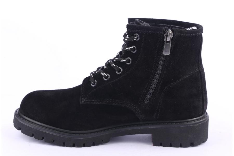 D.moro Shoes Women Suede Leather Ankle Boots For Winter: 318 Black (Wholesale)