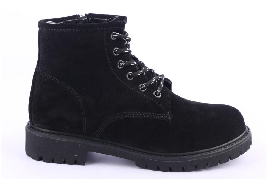 d.moro shoes Women Suede Leather Ankle Boots for Winter: 318 Black (Wholesale)