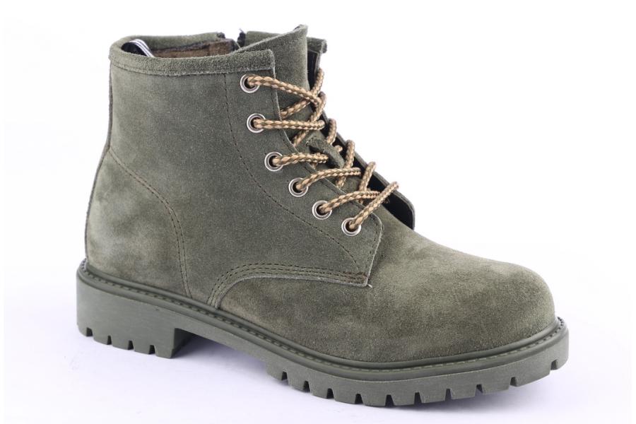 D.moro Shoes Women Suede Leather Ankle Boots For Winter: 318 Green (Wholesale)