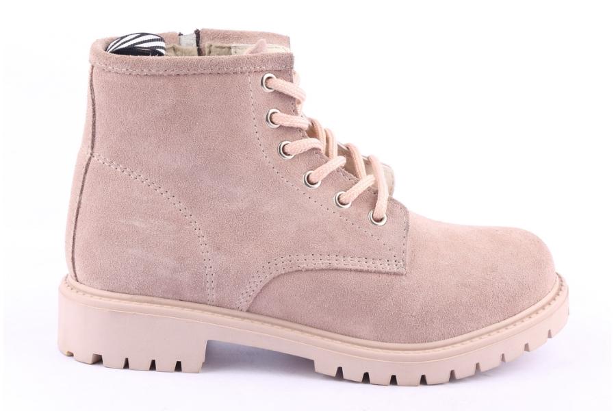 d.moro shoes Women Suede Leather Ankle Boots for Winter: 318 Powder (Wholesale)