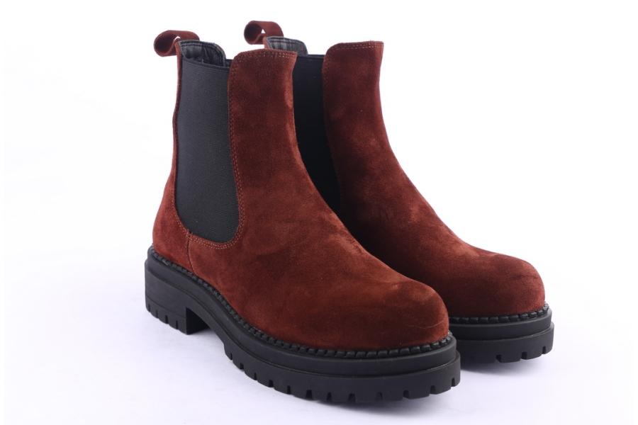 D.moro Shoes Women Suede Leather Ankle Boots For Winter: 476A Burgundy (Wholesale)