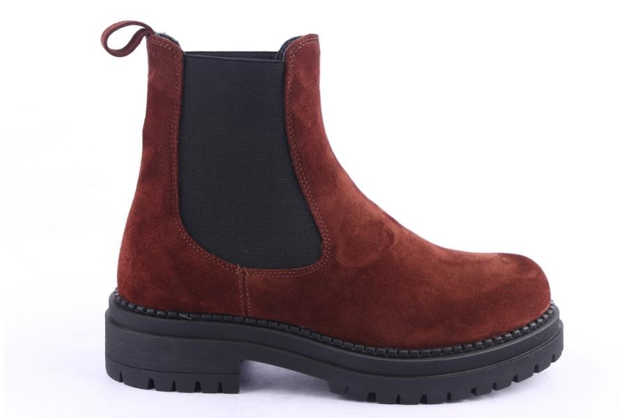 d.moro shoes Women Suede Leather Ankle Boots for Winter: 476A Burgundy (Wholesale)
