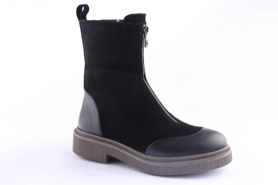 D.moro Shoes Women Suede Leather Ankle Boots For Winter: 506A Black (Wholesale)