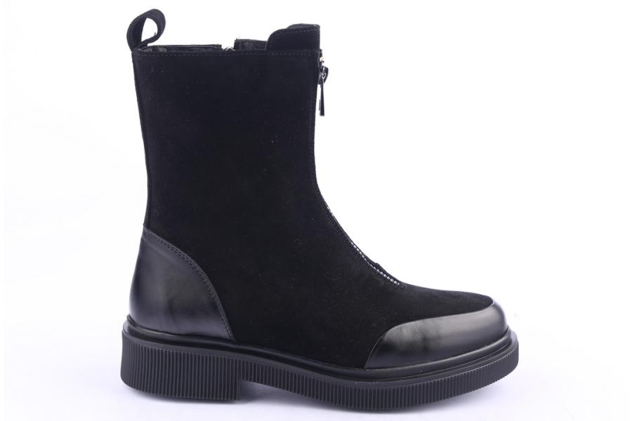 d.moro shoes Women Suede Leather Ankle Boots for Winter: 506A Black (Wholesale)