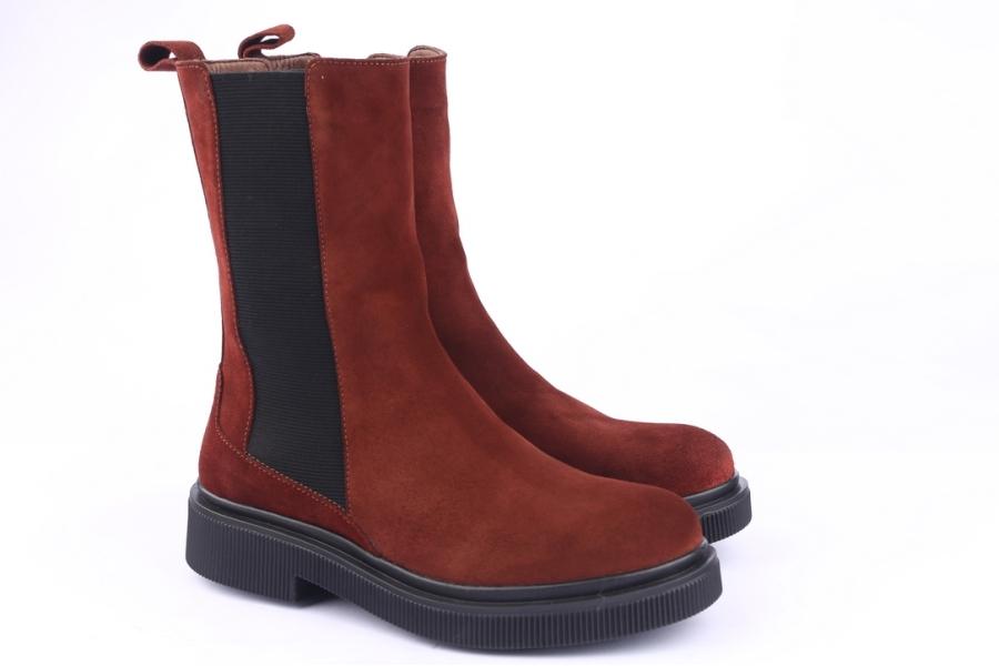 D.moro Shoes Women Suede Leather Ankle Boots For Winter: 506B Burgundy (Wholesale)