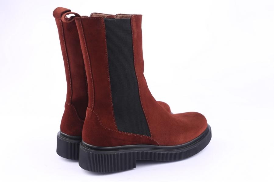 D.moro Shoes Women Suede Leather Ankle Boots For Winter: 506B Burgundy (Wholesale)
