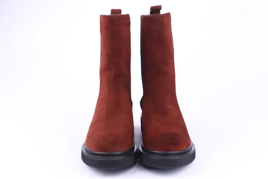 D.moro Shoes Women Suede Leather Ankle Boots For Winter: 506B Burgundy (Wholesale)