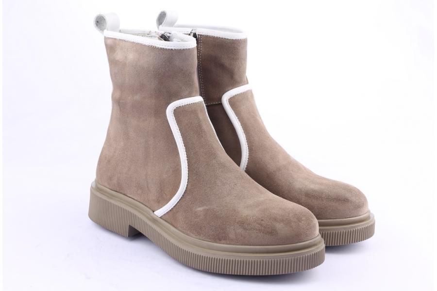 D.moro Shoes Women Suede Leather Ankle Boots For Winter: 506C Beige (Wholesale)