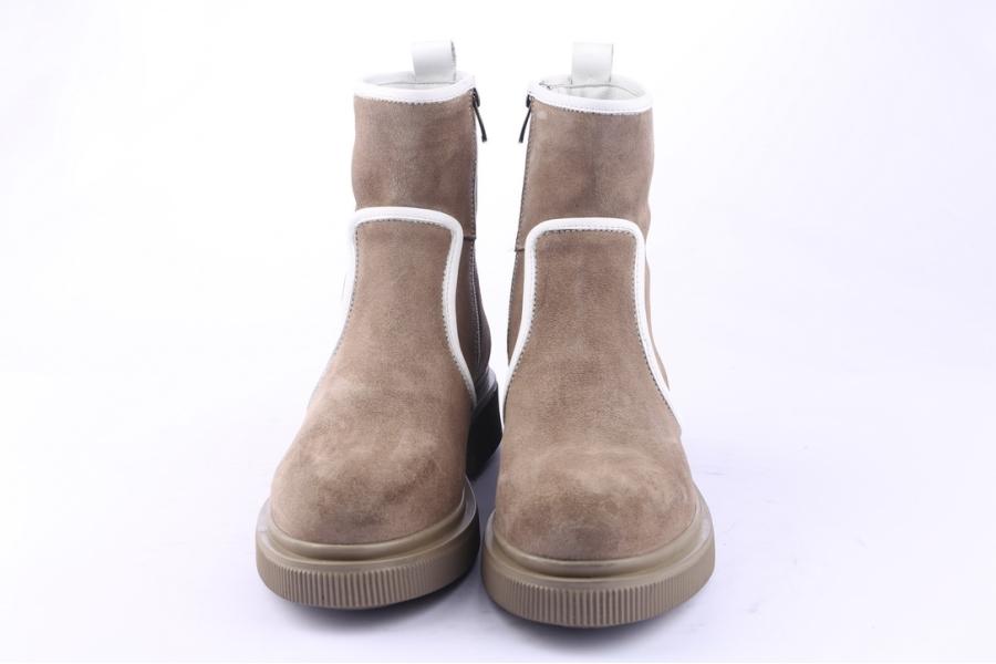 D.moro Shoes Women Suede Leather Ankle Boots For Winter: 506C Beige (Wholesale)