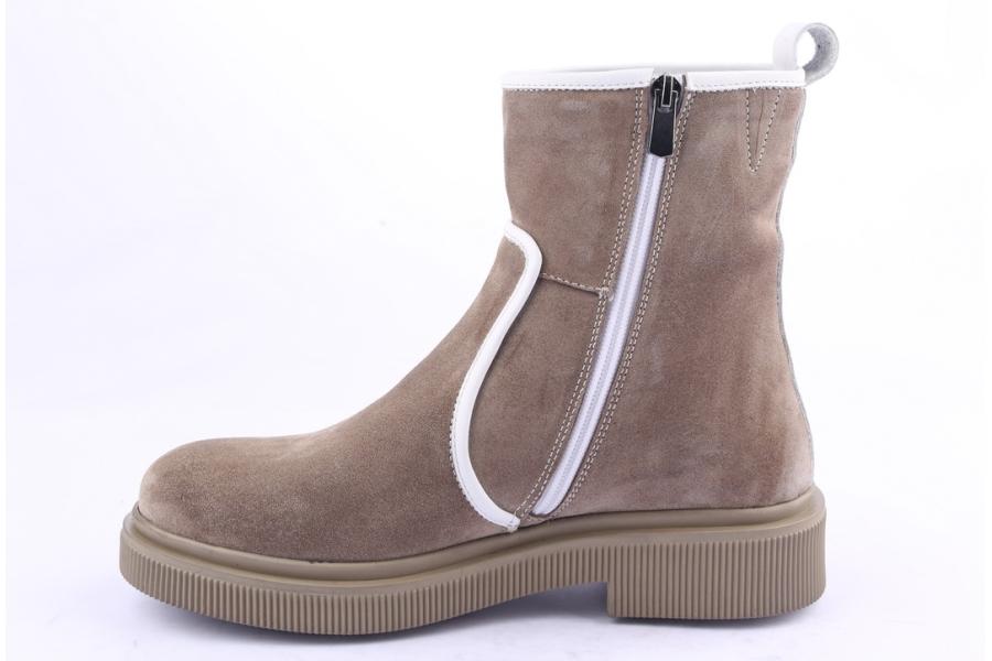 D.moro Shoes Women Suede Leather Ankle Boots For Winter: 506C Beige (Wholesale)