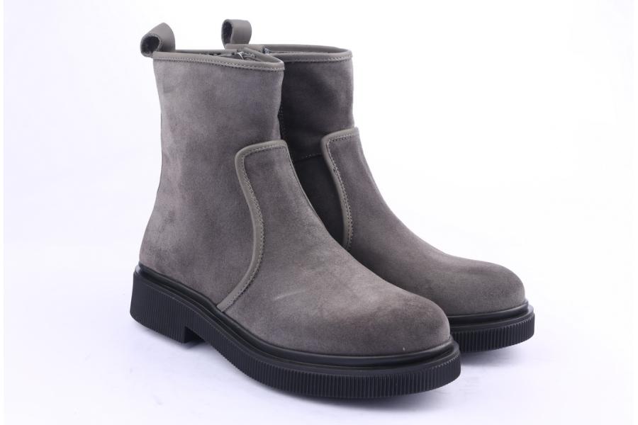 D.moro Shoes Women Suede Leather Ankle Boots For Winter: 506C Grey (Wholesale)