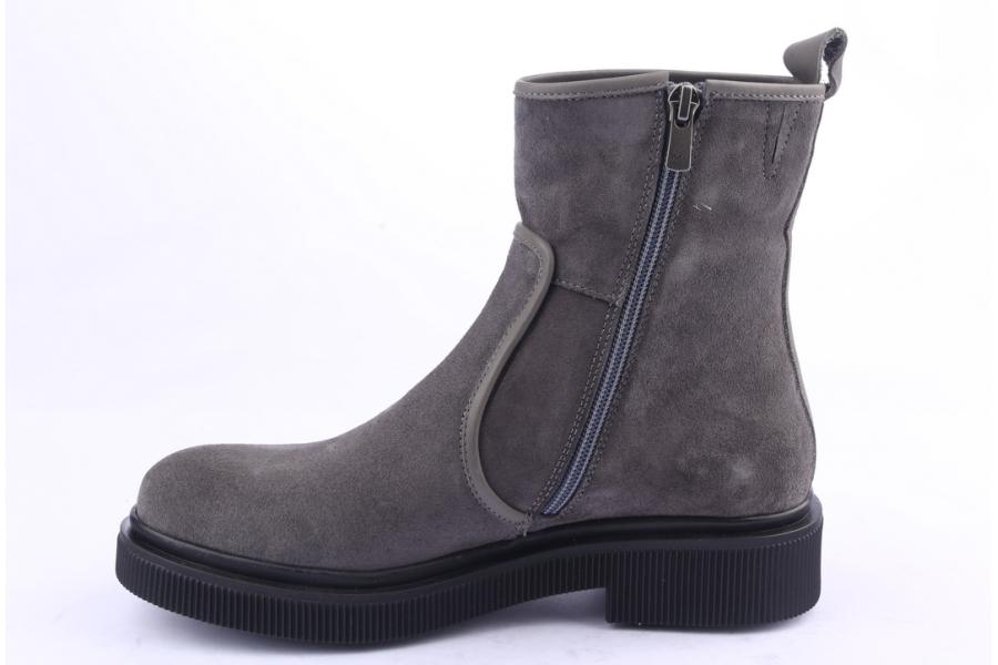 D.moro Shoes Women Suede Leather Ankle Boots For Winter: 506C Grey (Wholesale)