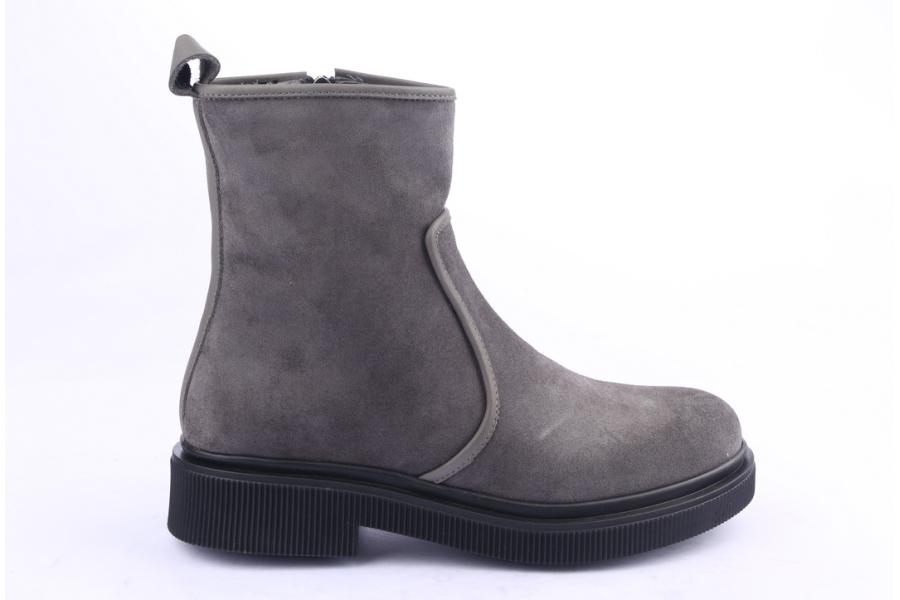 d.moro shoes Women Suede Leather Ankle Boots for Winter: 506C Grey (Wholesale)