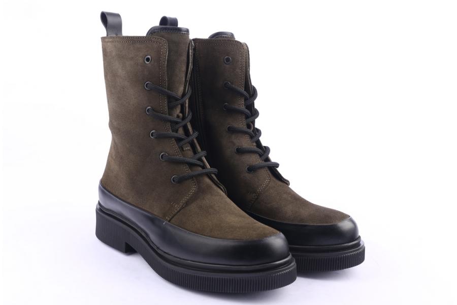 D.moro Shoes Women Suede Leather Ankle Boots For Winter: 506D Khaki (Wholesale)