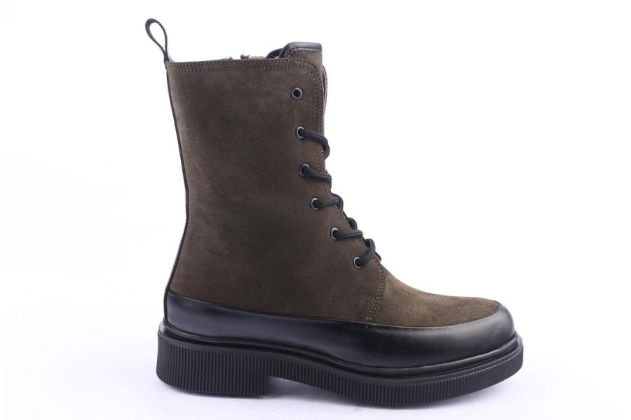 d.moro shoes Women Suede Leather Ankle Boots for Winter: 506D Khaki (Wholesale)