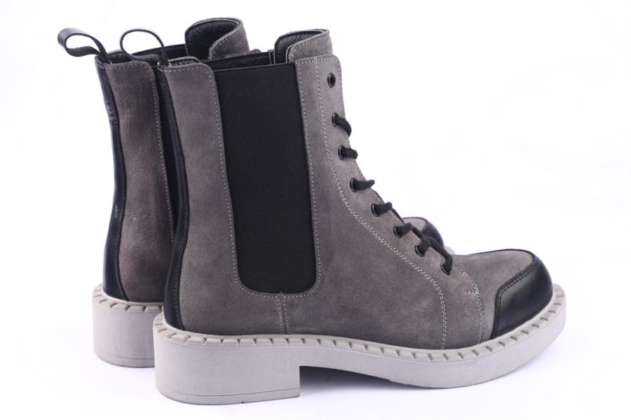 D.moro Shoes Women Suede Leather Ankle Boots For Winter: 519A Grey (Wholesale)