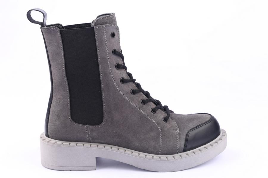 d.moro shoes Women Suede Leather Ankle Boots for Winter: 519A Grey (Wholesale)