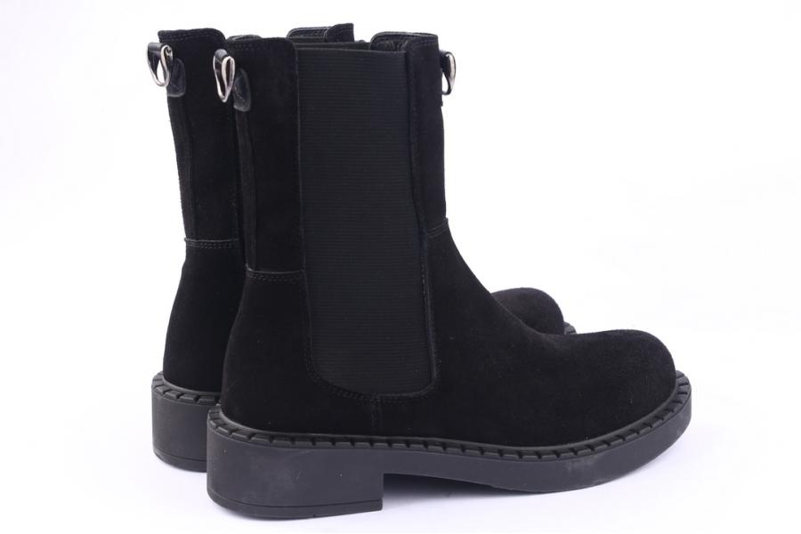 D.moro Shoes Women Suede Leather Ankle Boots For Winter: 519B Black (Wholesale)