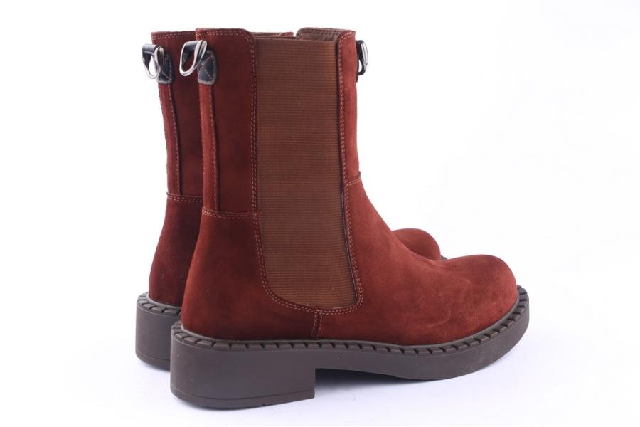 D.moro Shoes Women Suede Leather Ankle Boots For Winter: 519B Burgundy (Wholesale)