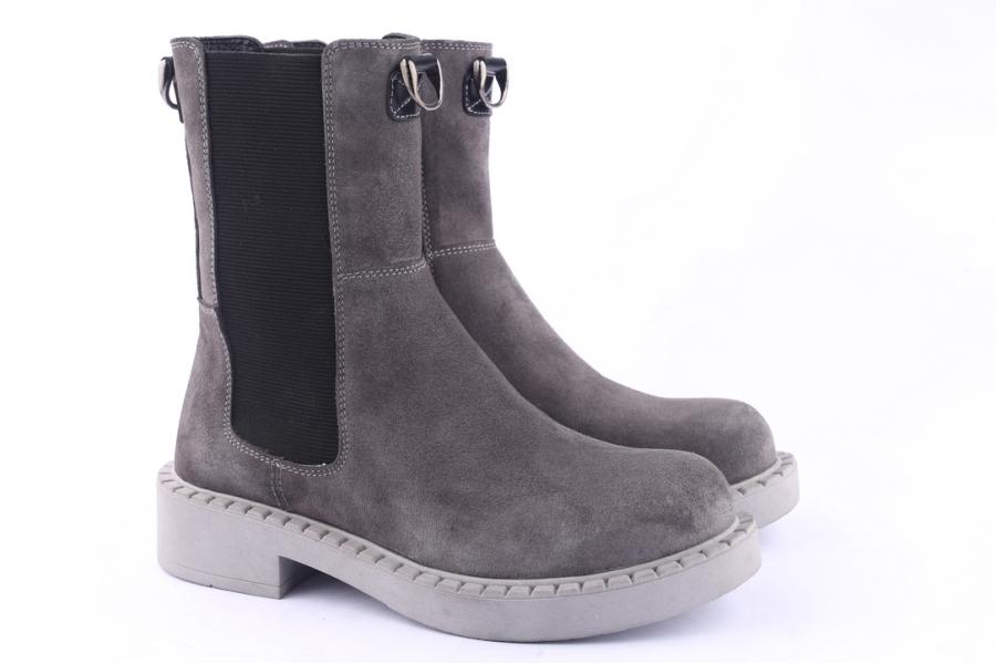 D.moro Shoes Women Suede Leather Ankle Boots For Winter: 519B Grey (Wholesale)