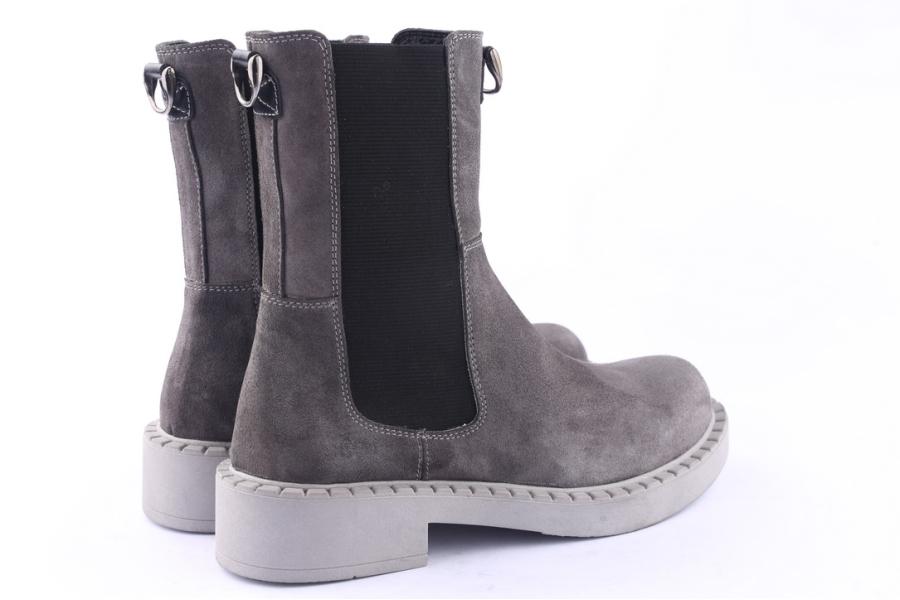 D.moro Shoes Women Suede Leather Ankle Boots For Winter: 519B Grey (Wholesale)