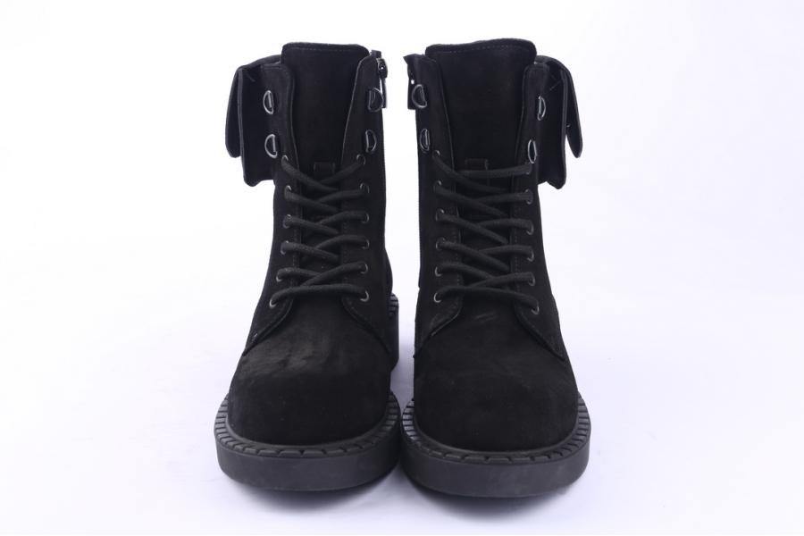 D.moro Shoes Women Suede Leather Ankle Boots For Winter: 519C Black (Wholesale)