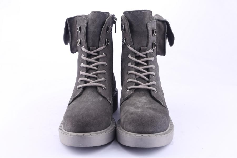 D.moro Shoes Women Suede Leather Ankle Boots For Winter: 519C Grey (Wholesale)